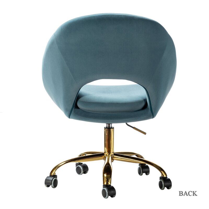 Lourdes Velvet Task Chair thumbnail 4