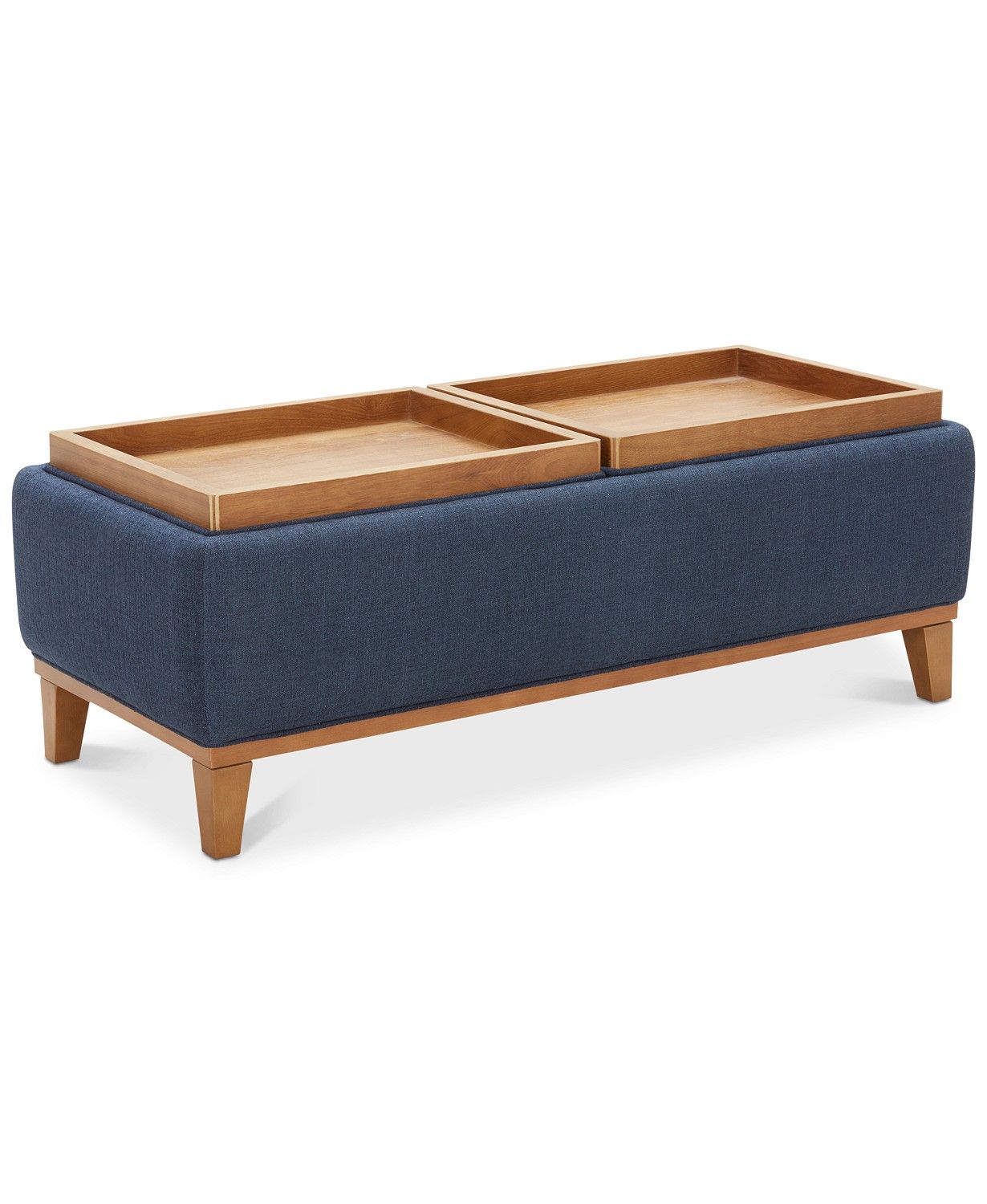 Jollene Fabric Storage Cocktail Ottoman thumbnail 3