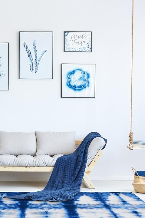 Shibori Ichi Indigo Rug-5'x7' thumbnail 2