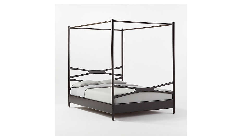 Oslo Black Canopy Bed-King thumbnail 2