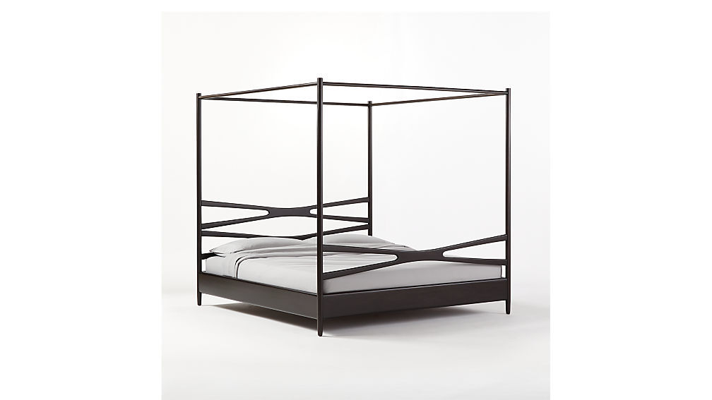 Oslo Black Canopy Bed-King thumbnail 3