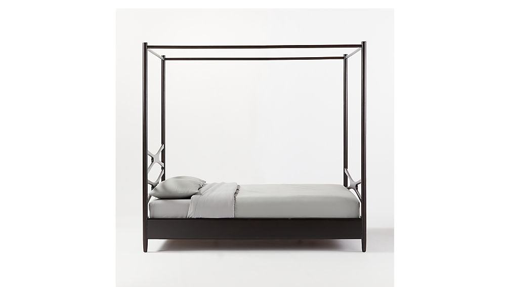 Oslo Black Canopy Bed-King thumbnail 4