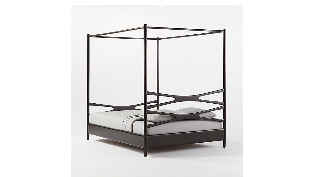 Oslo Black Canopy Bed-King thumbnail 5