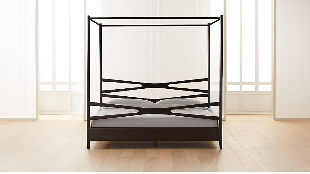 Oslo Black Canopy Bed-King thumbnail 6