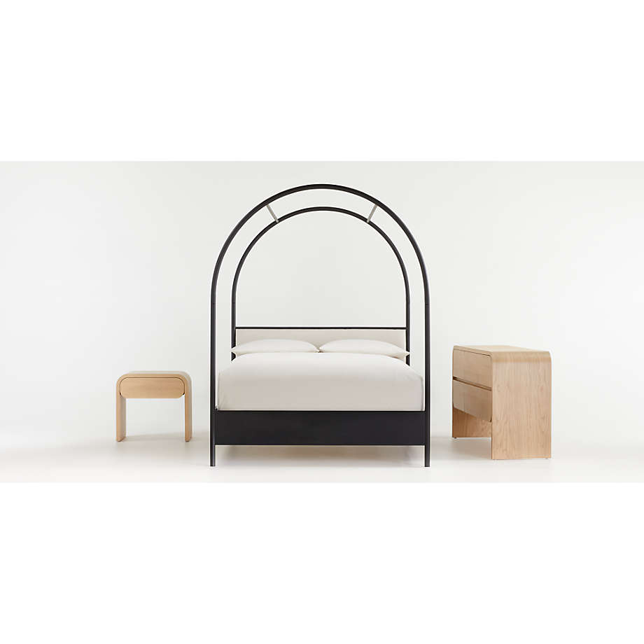 Canyon King Arched Canopy Bed with Upholstered Headboard-King thumbnail 2