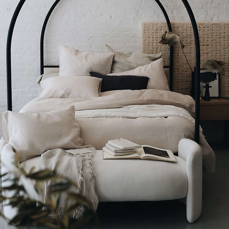 Canyon King Arched Canopy Bed with Upholstered Headboard-King thumbnail 4