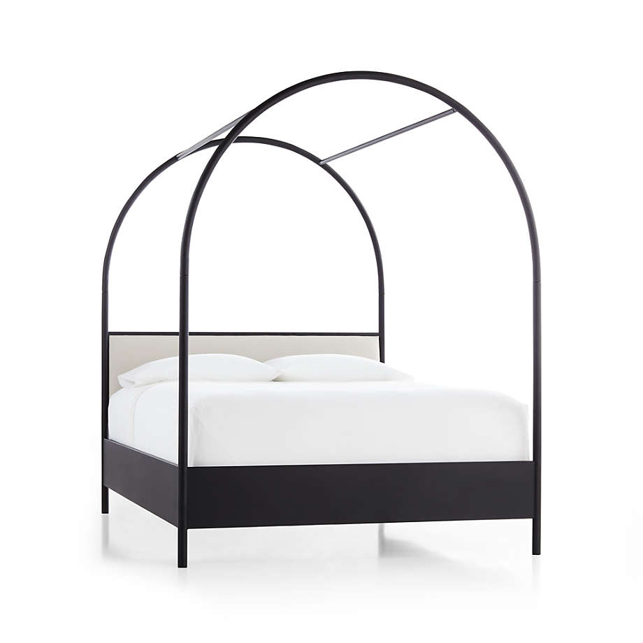 Canyon King Arched Canopy Bed with Upholstered Headboard-King thumbnail 5