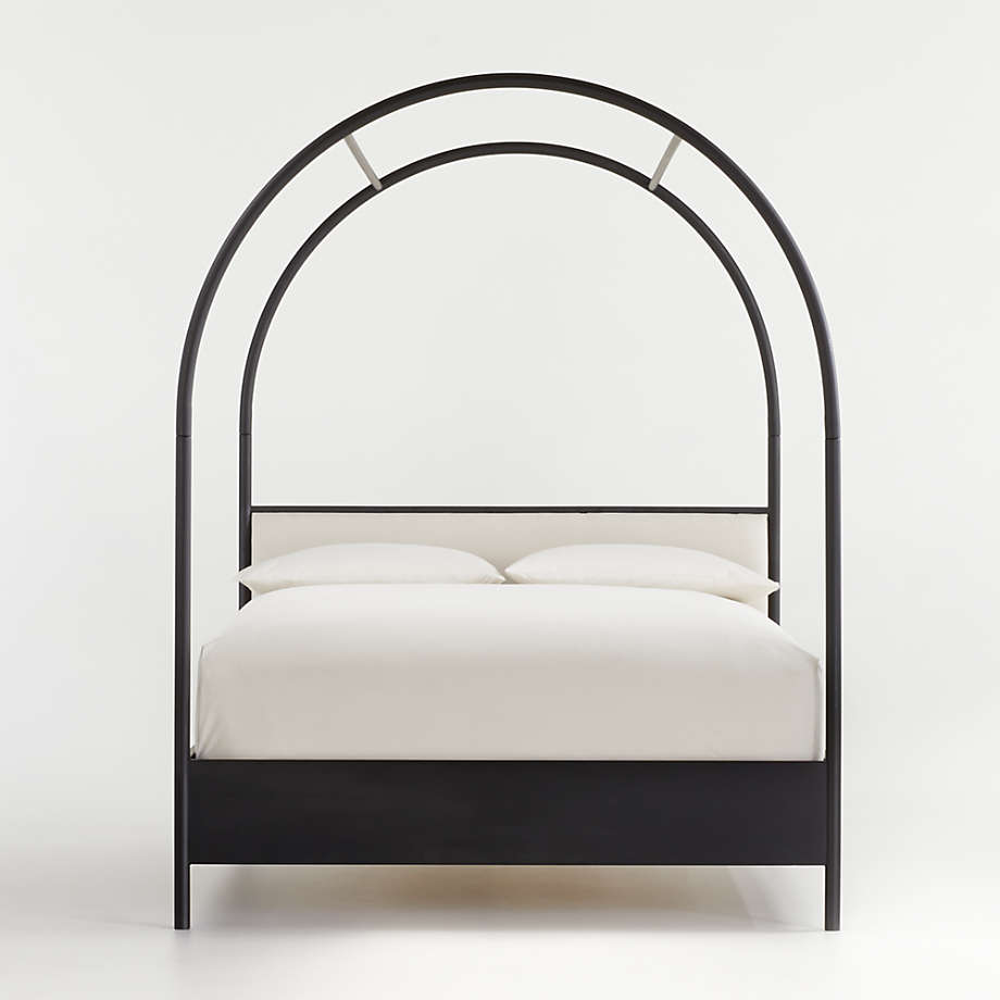 Canyon King Arched Canopy Bed with Upholstered Headboard-King thumbnail 7