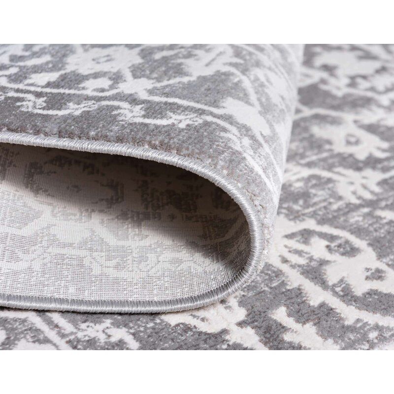Leatherwood Abstract Gray Area Rug-9'x12' thumbnail 7