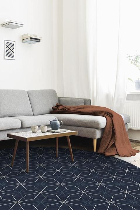 Geometrix Navy Rug-6'x6' thumbnail 2