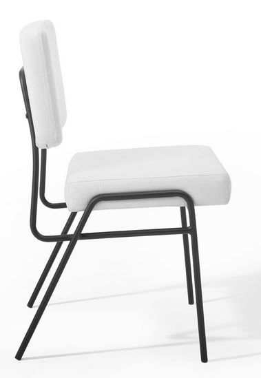 Raf Fabric Dining Chair - White thumbnail 2