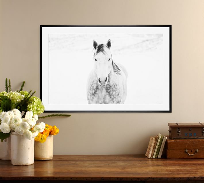 Winter White Horse Print by Jennifer Meyers thumbnail 3