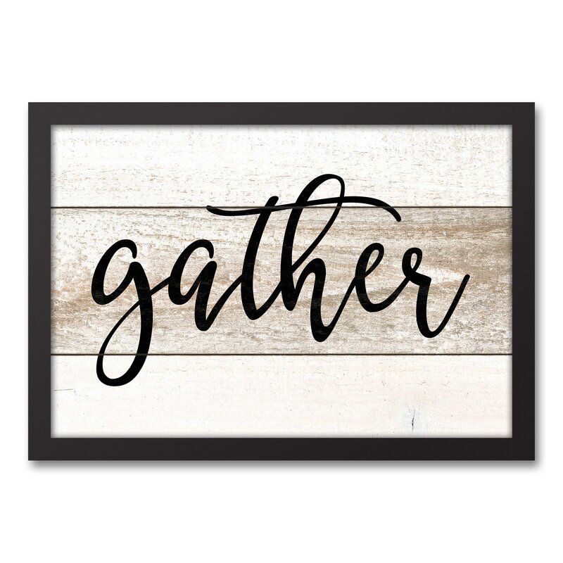 Gather Framed Textual Art on Canvas thumbnail 3