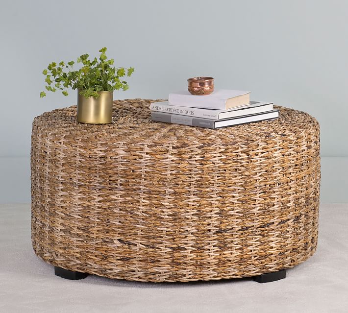 Woven Abaca Round Coffee Table thumbnail 3