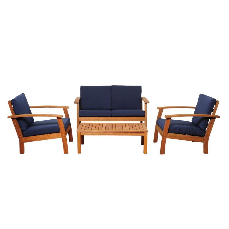 Hillsford 4 Piece Sofa Seating Group with Cushions  thumbnail 2