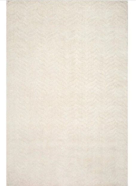 nuLOOM Handmade Carved Chevron Wool Area Rug-7'6"x9'6" thumbnail 2