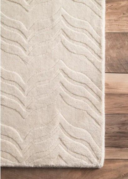 nuLOOM Handmade Carved Chevron Wool Area Rug-7'6"x9'6" thumbnail 3