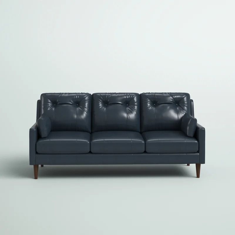 Annica Genuine Leather Square Arm Sofa thumbnail 3