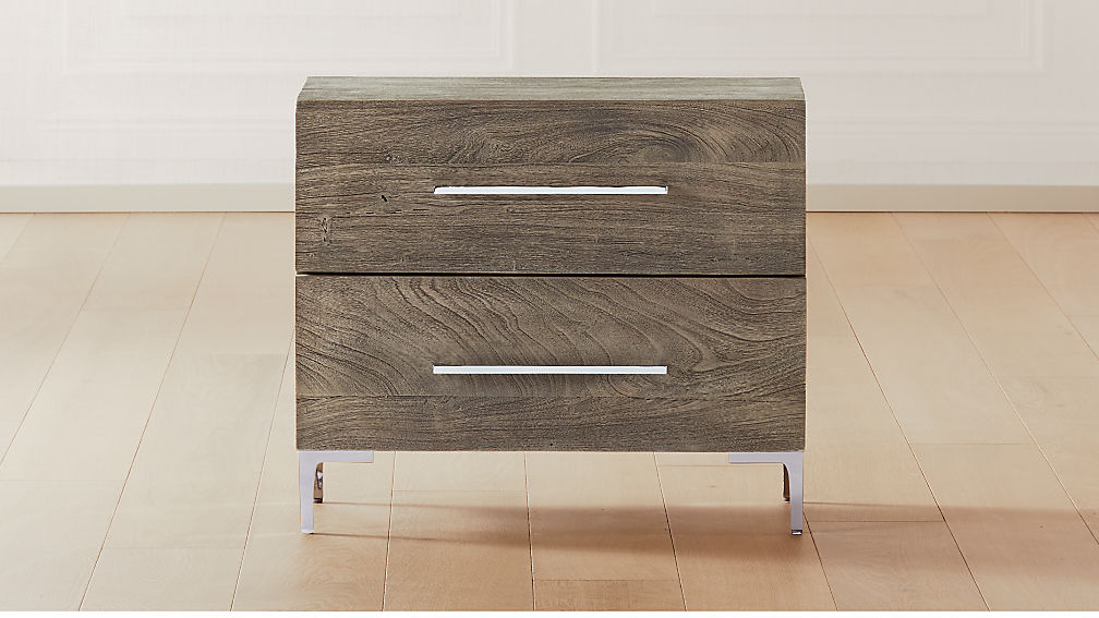 LINK GREY WASH ACACIA NIGHSTAND thumbnail 2
