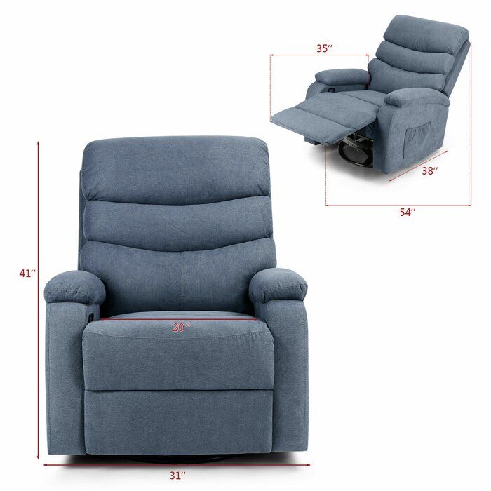 Aedric Massage Manual Rocker Recliner thumbnail 4