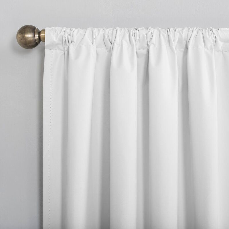 Solid Max Blackout Thermal Rod Pocket Single Curtain Panel thumbnail 2