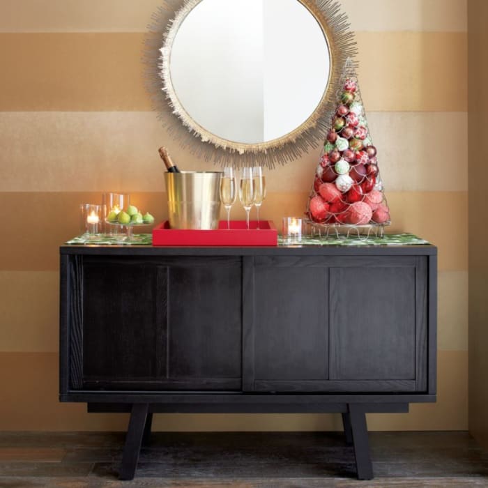 Clarendon Brass Large Round Wall Mirror thumbnail 2