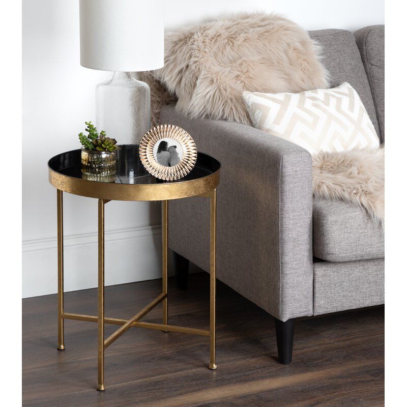 Marshfield Tray Top Cross Legs End Table thumbnail 2