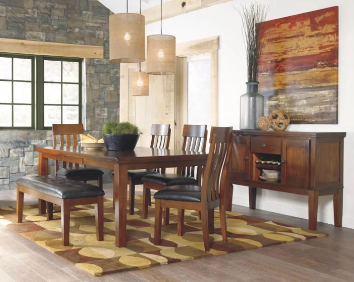 Ralene Rectangular Dining Room Butterfly Extendable Table Wood Medium Brown thumbnail 3