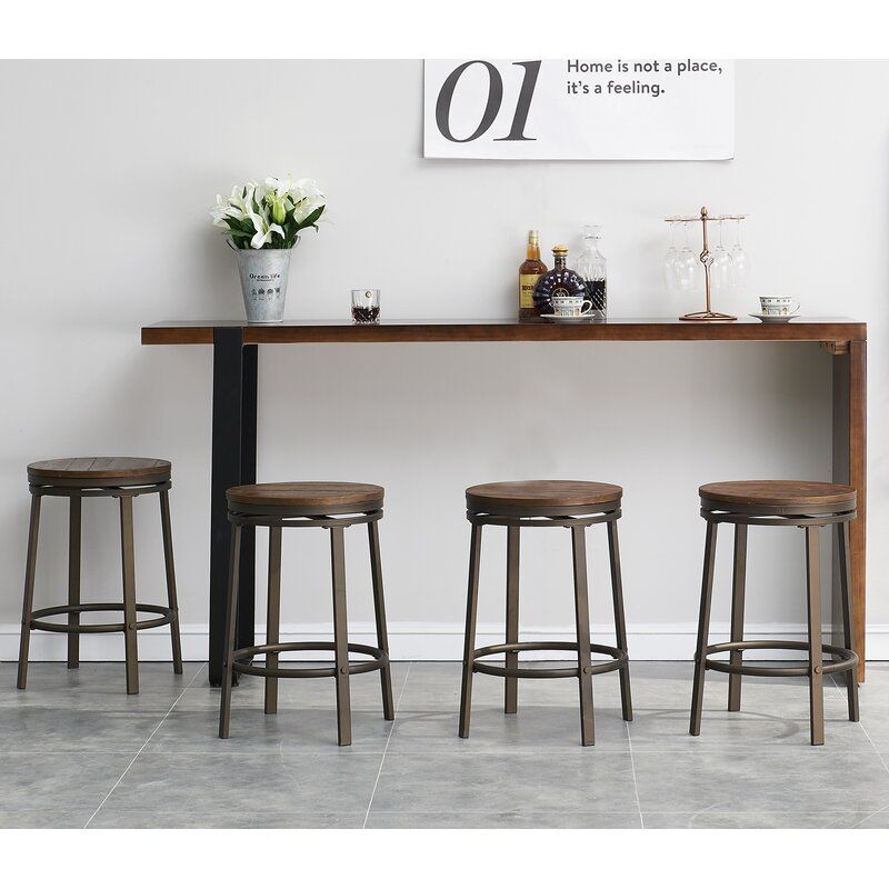 Alline Swivel Counter Stool set of 2 thumbnail 6