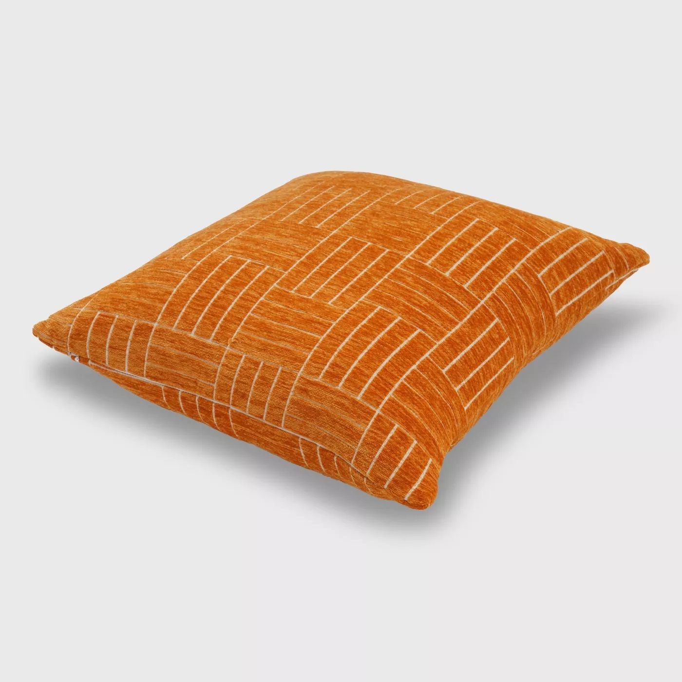Staggered Striped Chenille Woven Throw Pillow With Insert-18"X18" thumbnail 2