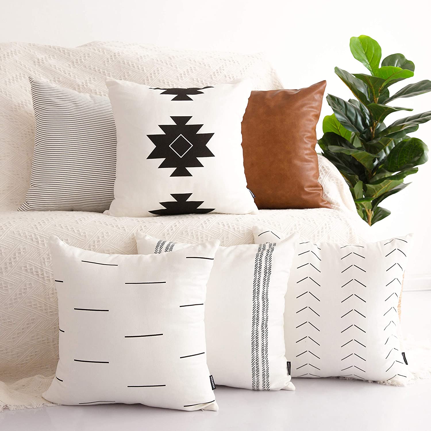 Homfiner Decorative Throw Pillow Covers For Couch No Insert-18"x18" thumbnail 5