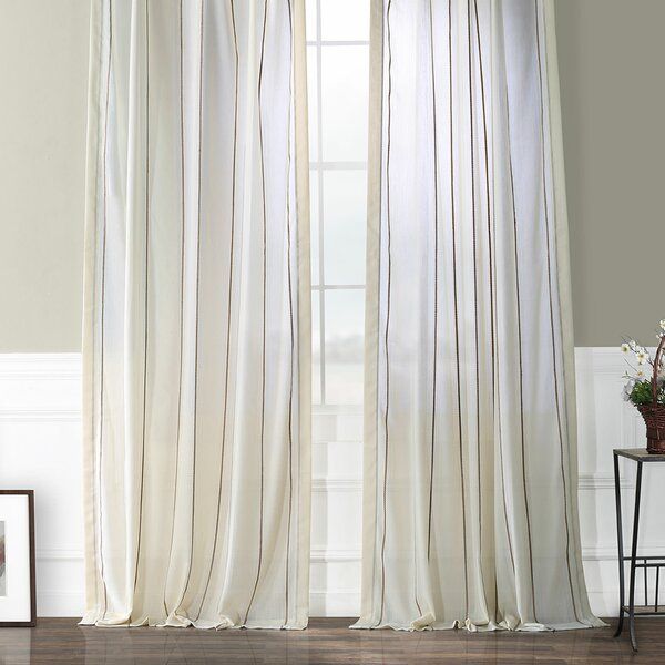 Shattuck Aruba Stripes Sheer Rod Pocket Single Curtain Panel thumbnail 2