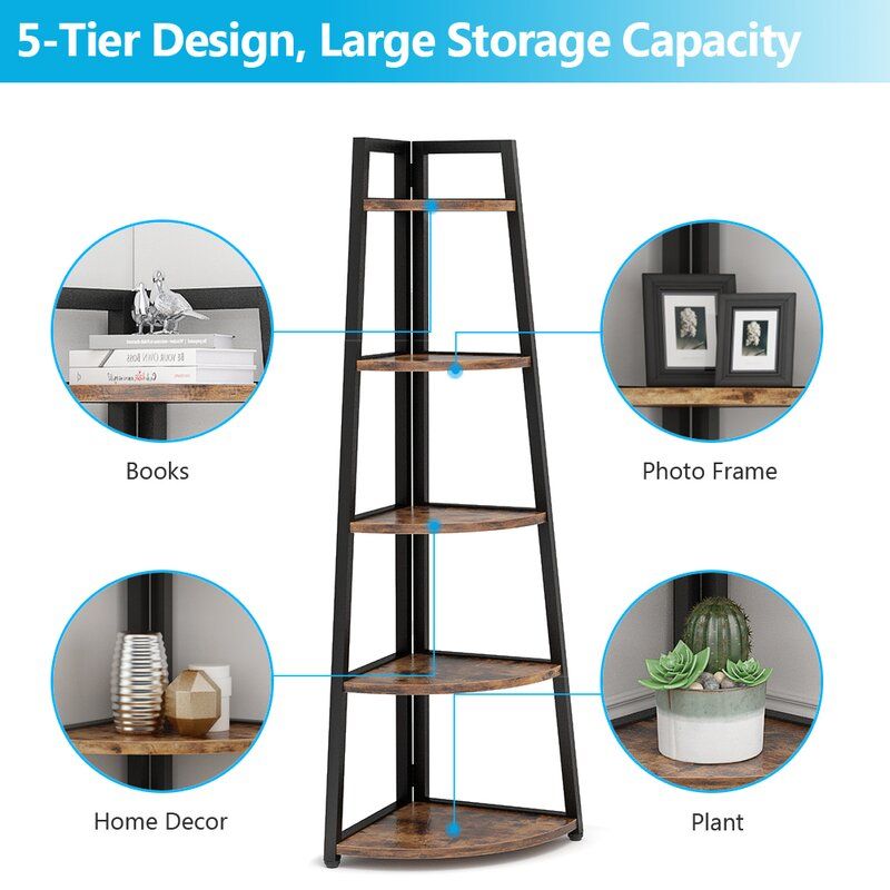 Hettinger Metal Corner Bookcase thumbnail 5