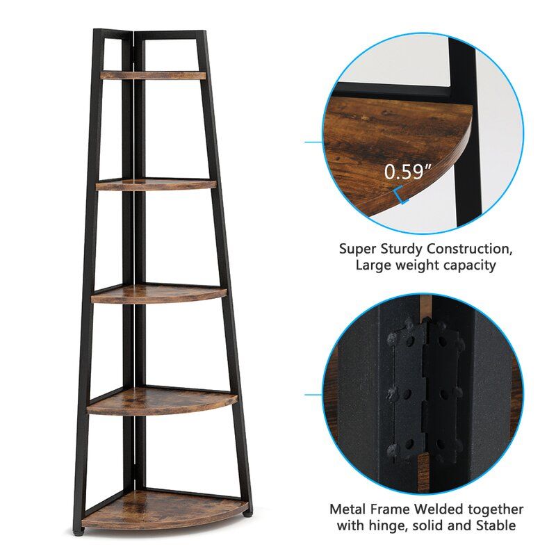 Hettinger Metal Corner Bookcase thumbnail 6
