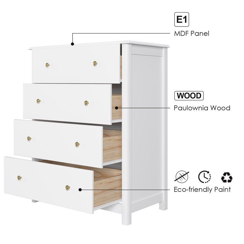 Avenir 4 Drawer Standard Dresser thumbnail 3