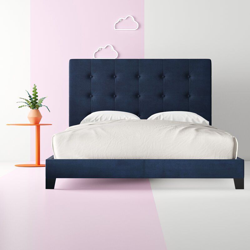 Chadwick Tufted Button Upholstered Platform Bed thumbnail 3