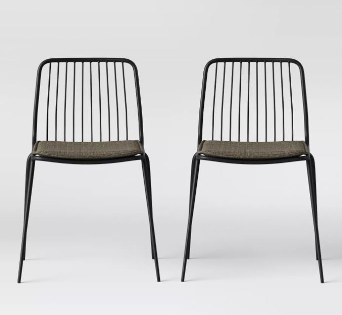 Set of 2 Sodra Square Seat Wire Dining Chair thumbnail 5