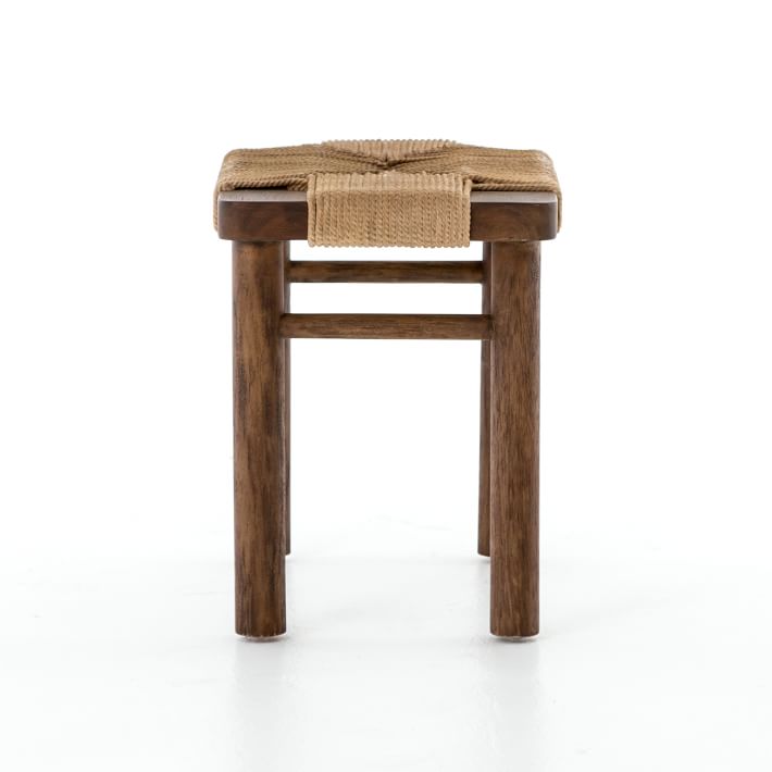 Mahogany Woven Rope Stool thumbnail 2