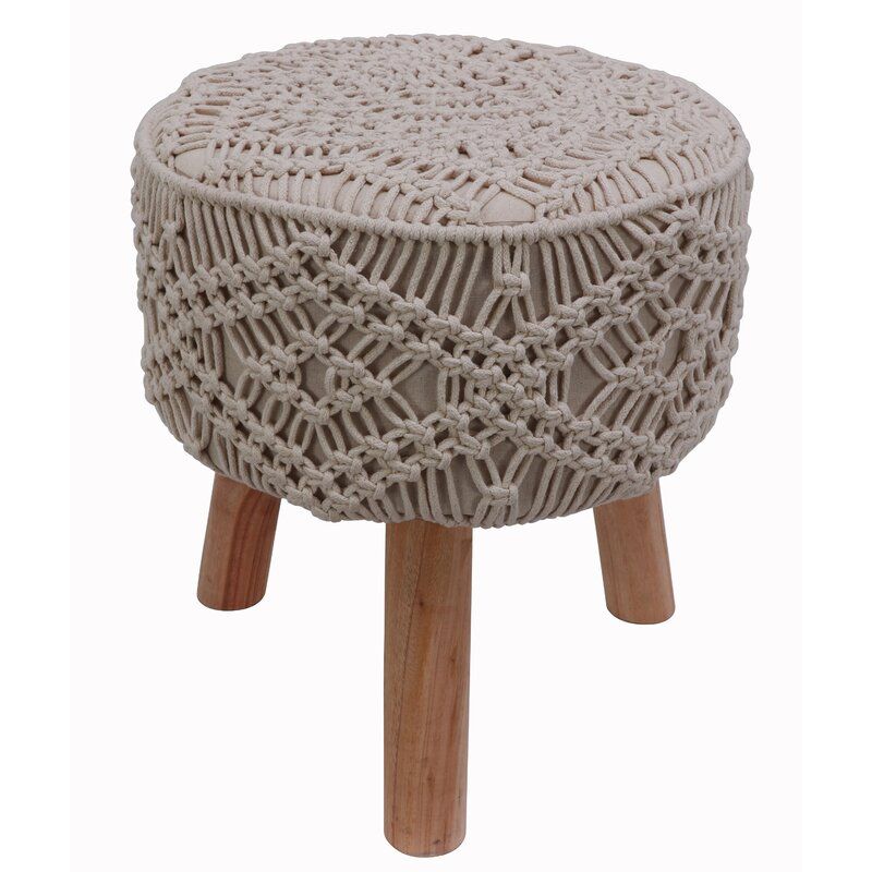 Sabb Crocheted Accent Stool thumbnail 2