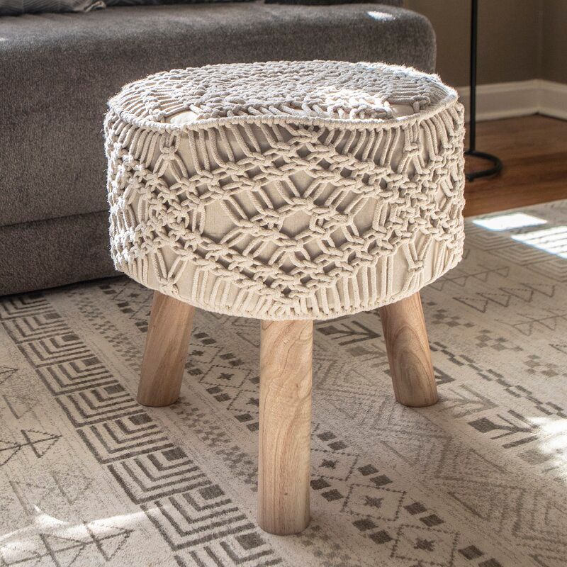Sabb Crocheted Accent Stool thumbnail 4