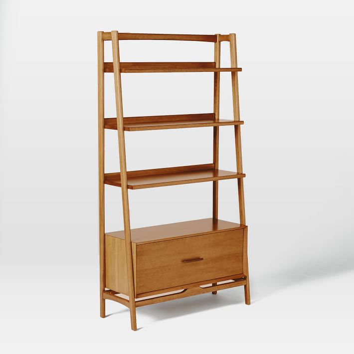 Mid Century Bookshelf w/ Drawer thumbnail 3