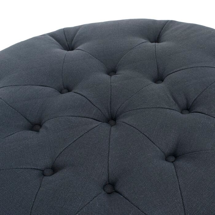 Frasier 43.5 Wide Tufted Round Cocktail Ottoman thumbnail 2