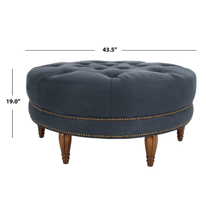 Frasier 43.5 Wide Tufted Round Cocktail Ottoman thumbnail 3