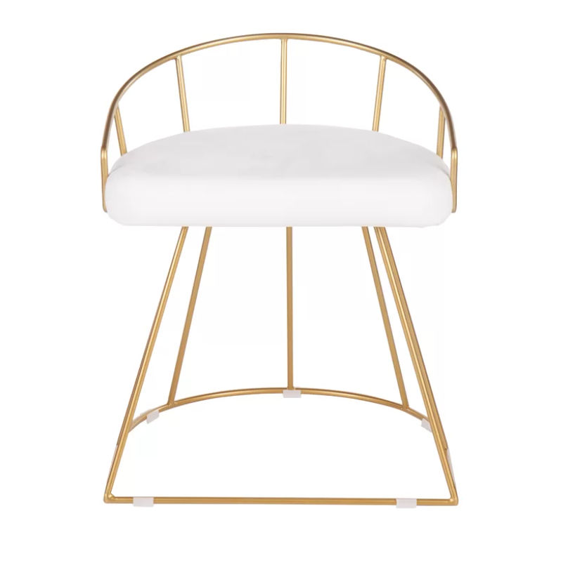 Cortez Metal Glam Contemporary Vanity Stool thumbnail 3