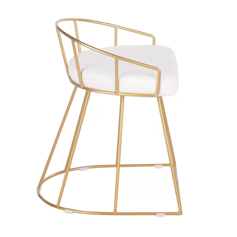 Cortez Metal Glam Contemporary Vanity Stool thumbnail 4