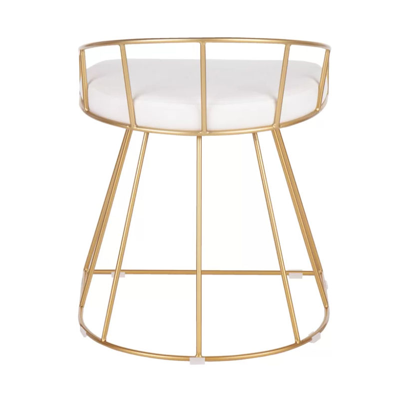 Cortez Metal Glam Contemporary Vanity Stool thumbnail 5