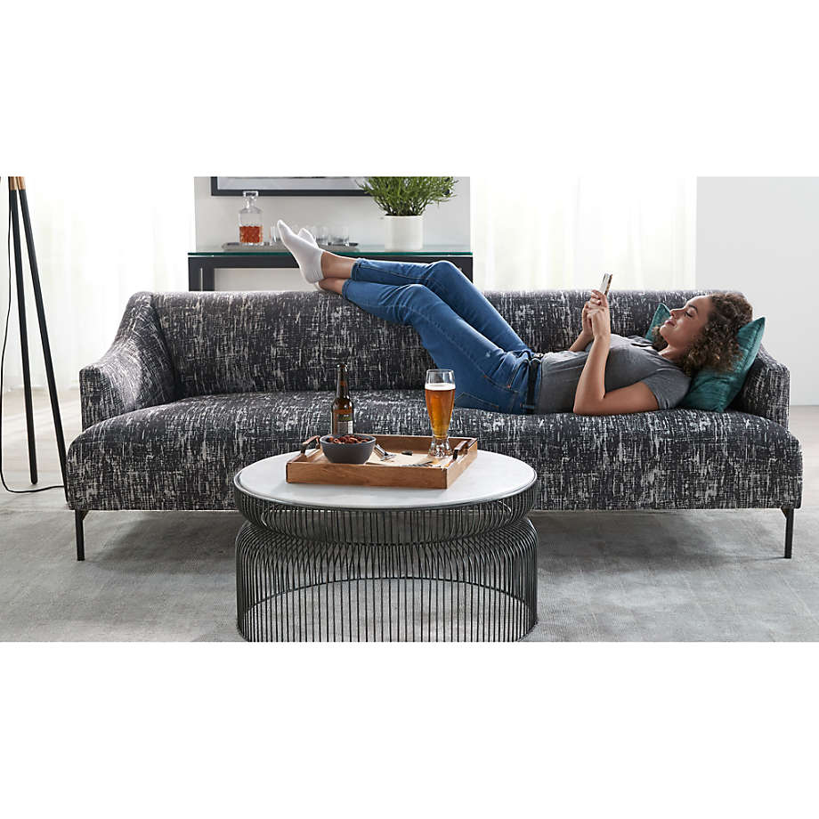 Spoke Marble Graphite Metal Coffee Table thumbnail 2
