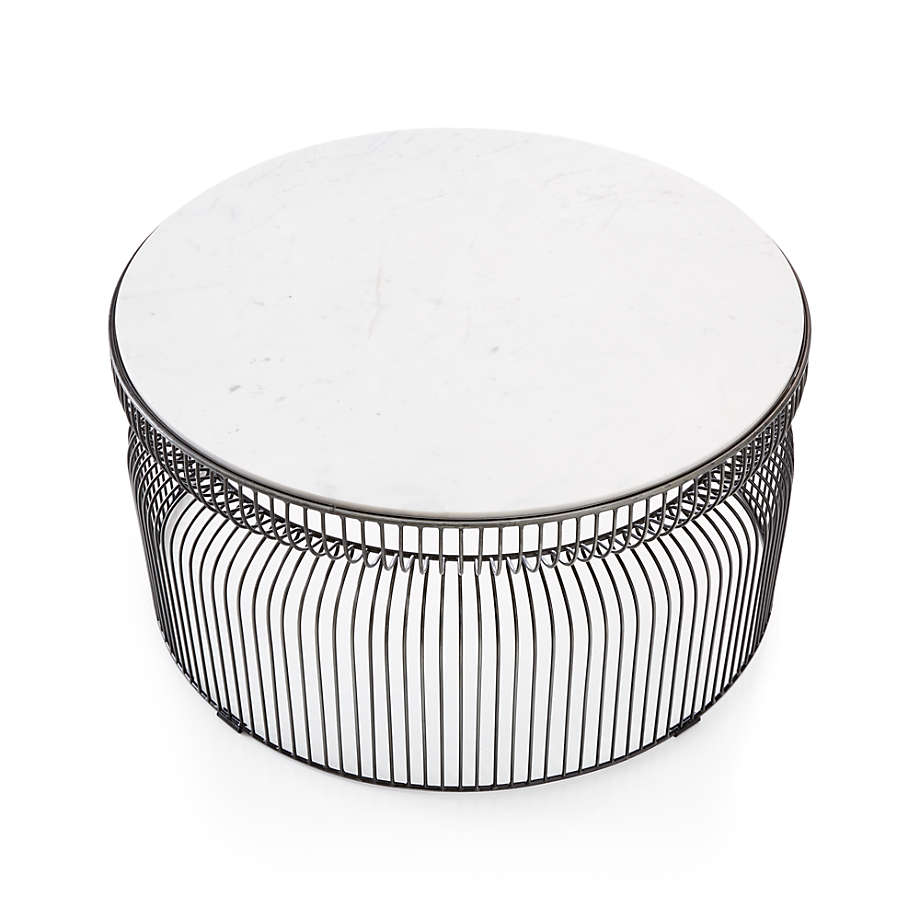 Spoke Marble Graphite Metal Coffee Table thumbnail 3