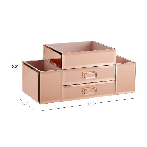 Mirrored Beauty Organize Rose Gold thumbnail 3