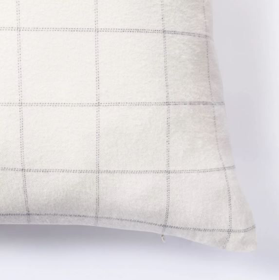 Windowpane Check Pillow Cream thumbnail 2